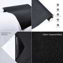 Sparkling Black Car Vinyl Wrap Roll Glitter Diamond Black Self Adhesive Vinyl Sticker DIY Film for Car Interior and Exterior Decoration, 11.81'' x 78.74''