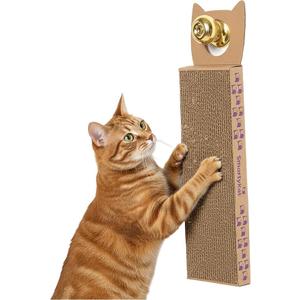 SmartyKat Scratch Up Corrugated Hanging Cat Scratcher, Catnip Infusion Technology - Brown, Single Wide, Style: Scratch Up (Catnip Infused), 5.13"L x 1.25"W x 15.5"H