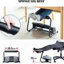 Adjustable Rocking Foot Rest for Under Desk at Work, Ergonomic Office Footrest Foam Leg Rest Elevated Under Table, Standing Desk Foot Rocker Stand Support (Black)