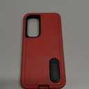 BaHaHoues for Samsung Galaxy S24 Plus Case, Samsung S24 Plus Phone Case with Built in Kickstand, Shockproof/ DropProof Military Grade Protective Cover for Galaxy S24 Plus 5G (Red/ Black)