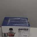 Ganiza Food Processor, 2-Speed Food Chopper Meat Grinder with 8 Cup Stainless Steel & 8 Cup Glass Bowls, Upgraded Button & Smart Overheat Protection Light - Includes Clean Brush, 2 Sets of Blades (Silver)