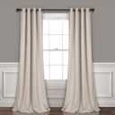 Lush Decor Insulated Grommet Blackout Window Curtain Panels, Pair, 52" W x 120" L, Wheat - Classic Modern Design - 120 Inch Curtains - Extra Long Curtains For Living Room, Bedroom, Or Dining Room
