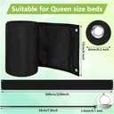 Boao Under Bed Blocker for Pets 220 x 6 Inch with Black Zip Ties Under Couch Blocker Bed Barrier for Dogs Cats Pets Puppy Furniture Bottom, Black