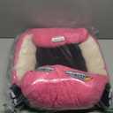 Megatoys Barbie Plush Car Pet Bed- Themed Plush Pink Pet Bed for Dogs and Cats Soft and Cozy Pet Bed with Barbie Pillow and Car Design