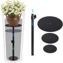 Adjustable Plant Risers for Inside Pots,17-32" Adjustable Pure Iron Planter Inserts, Planter Risers Insert Filler for Large Pots,Indoor & Outdoor Insert with 8-10 Top & 6-10 Base