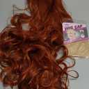 xiweiya Copper Red Lace Front Wig Long Body Wavy Auburn Synthetic 13X3 Lace Front Wigs Glueless Wig Ginger Hair Pre Plucked Free Part Heat Resistant Hair 180% Density Wig for Drag Queen Cosplay Wig