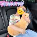 BNTR Car Seat Belt Pillow Stocking Stuffers Cute Toy Rabbit Safety Seatbelt Shoulder Pad Auto Accessory Neck Cushion Protector Seatbelt Shoulder Protector Sleeping Pillow Nice Gift (Banana)