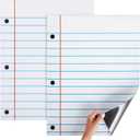 Bright Creations Magnetic Whiteboard Accessories Dry Erase Lined Notebook Paper  17 x 22 in, Pack of 2, White, Vertical  Bulletin Board Paper