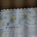 PopsyKosy Premium Baby Floor Play Mat - Extra Thick & Cushioned 1 inch Playroom Foam Mat, Non-Toxic Odorless - 6 Tiles - Spacious 6x4 ft. - Stylish & Large, Waterproof for Kids & Toddlers - Cream Pink