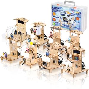 8-Piece Set ESP32 STEM Smart Home Education Kit Compatible with Arduino, STEM Robotics Science Kits for Kids Age 12+, Engineering Projects STEAM Activities Gifts 12+ Year Old Boys Crafts