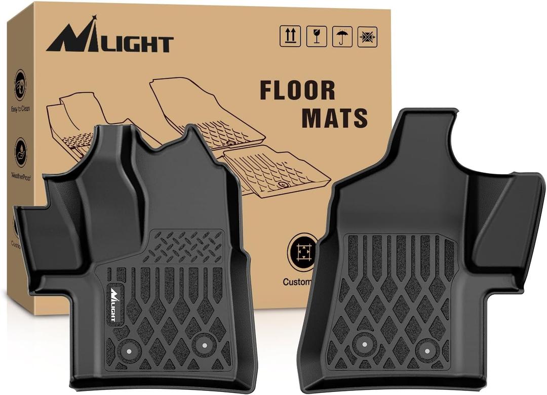Nilight TPE Floor Mats for Ford Transit 150 250 350 350HD Vinyl Floor 2022 2023 2024 2025 2026 (Not for Connect) All Weather Custom Fit Heavy Duty Floor Liners