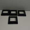 4 pcs 5.5"x5.5" Aluminum Deck Post Base Cover, for Deck railings, Stairs, Patios, Porches Split Deck Post Skirt (Black)