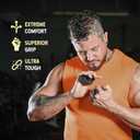 2 x Rubber Gym Grips Weight Lifting Grips for Men & Women, Anti Slip Workout Grip for Hand Protection, Weightlifting Grips for Workout, Dumbbell Gripper, Deadlift Grip Pad (1 Pair)