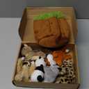 Skylety 7 Pieces Hide and Seek Dog Toys Activity Puppy Chew Squeaky Toys Plush Stuffing Woodland Stuffing with Squeakers for Small Medium Pets Dogs Puppy Gift(Cute,Small)