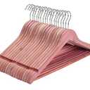 TOPIA HANGER American Red Cedar Wooden Hangers 18 Pack, Clothes Hangers for Closet, Wood Suit Hangers with Smooth Cut Notches, 360°Flexible Hook, Non-Slip Pants Bar(Natural)- CT22C