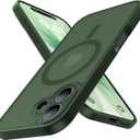 Magnetic Shockproof for iPhone 17 Case,[Full Camera Protection][Compatible with Magsafe][Non-Slip][Mil-Grade Protection] Slim Anti-Yellow Translucent Matte Phone Case for iPhone 17,Forest Green
