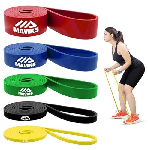 MAVIKS Pull up Assistance Bands Exercise Resistance Bands for Working Out Set of 5 for Women and Men, Physical Therapy, Arms Legs Workout, Stretching, Home Fitness (Pull-Up Bands)