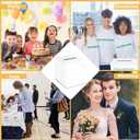 Adorox 10'x10' Money Box & Memory Cards Reception Centerpiece Elegant White Keepsake Gift Box for Weddings, Birthdays, Anniversaries White