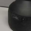 Simple Designs LT2080-BLK Mini Bocksbeutal Concrete Table Desk Lamp with Tapered Drum Fabric White Shade, Black (Pack of 12)