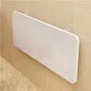 Wall Mounted Folding Table, White Floating Desk for Small Spaces, Stainless Steel Bracket Laundry Folding Table, Wall Folding Desk, Home Bars and Dining Establishments 70x40cm /27.5" x 15.7"