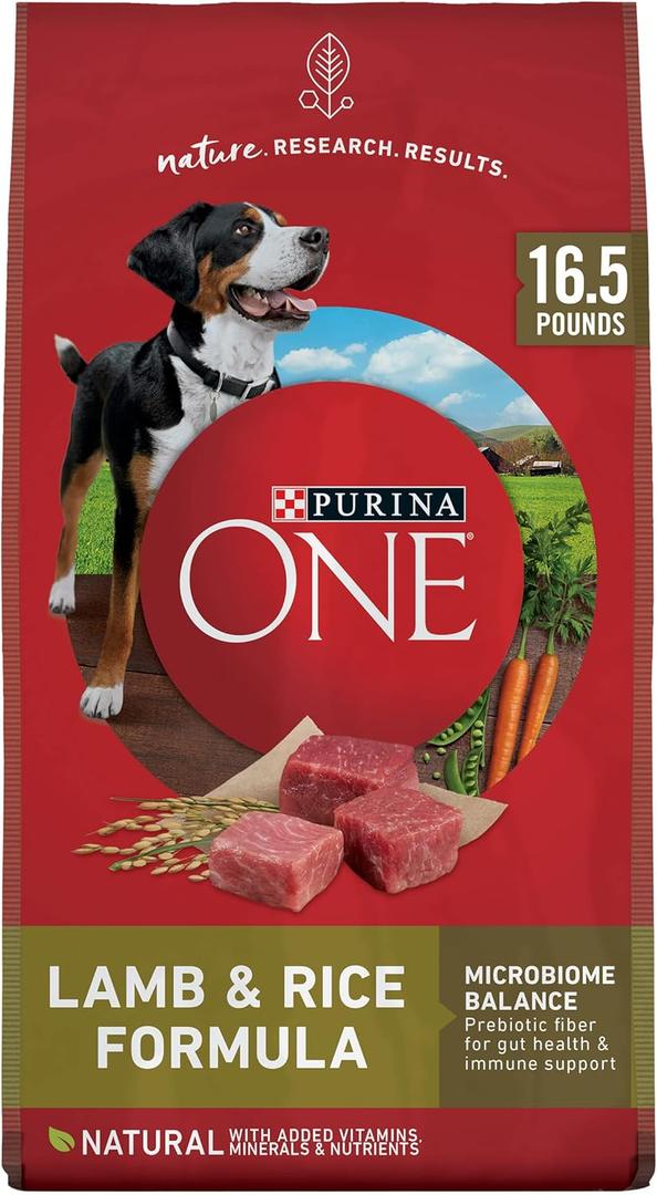 Purina ONE Dry Dog Food Lamb and Rice Formula - 16.5 lb. Bag. Dec/2026