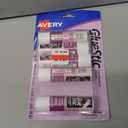 Avery Glue Stick Disappearing Purple Color, Washable, Nontoxic, 0.26 oz. Permanent Glue Stic, 6pk (98096)