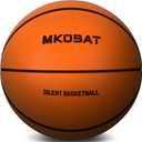 Mikosat Basketball Size 7 (29.5"), Soft Foam Indoor Basketball for Quiet Dribbling and Training, Grooved Airless Pro PU Foam Ball, Soundless Indoor Activities