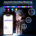 Smart Ring for Women & Men, Health Fitness Tracker Ring | Sleep Monitor/Heart Rate/Blood Oxygen/HRV/Stress/Calorie/Steps, IP68 Waterproof for iOS & Android, Free App (Silver, 07#)