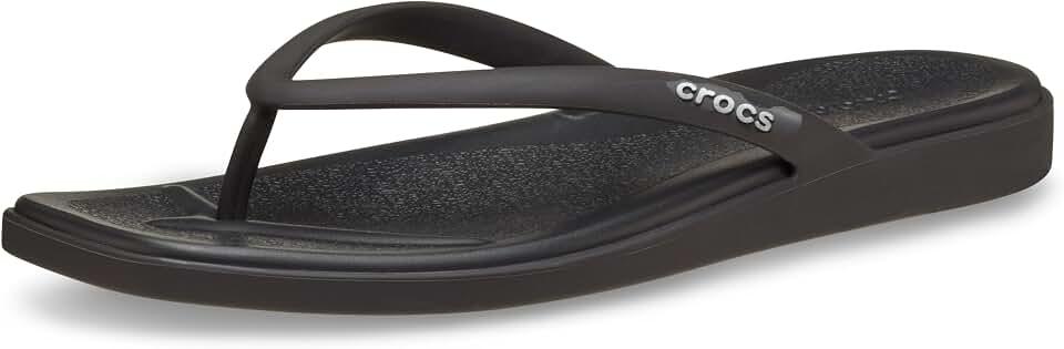 Crocs Women's Miami Flip Flops | Square Toe Flat | 360 Degree Comfort | Croslite Foam Footbed 9