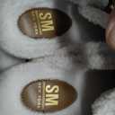 SM New York Women’s Plush Lined Suede Mule Slippers with Gold-Tone Horsebit Detail, Size 9