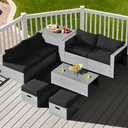 Patiojoy 8PCS Patio Rattan Furniture Set Storage Waterproof Cover (Box 1 of 4)