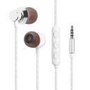 Wired Headphones With Microphone, 3.5mm In Ear With In Line Controller, White