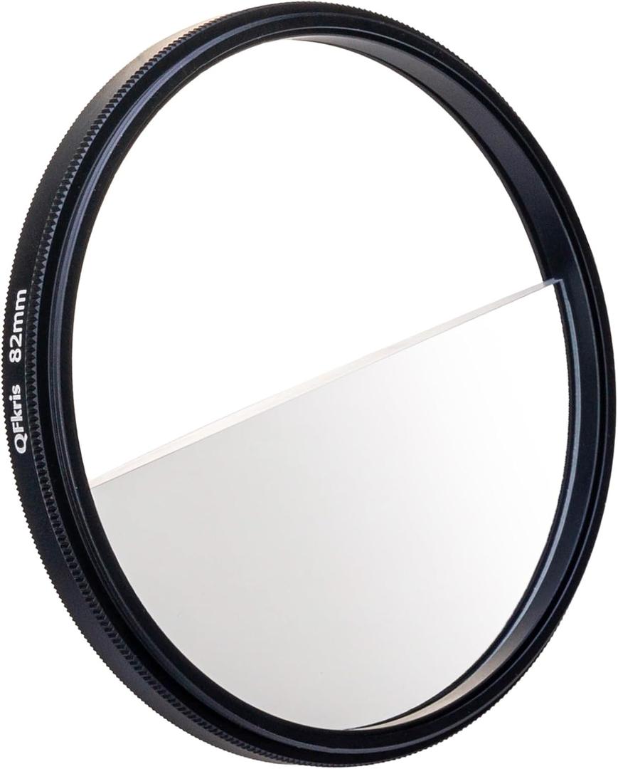82mm Camera Lens Filters, Split Diopter Diffuser Filter Dreamy Fog Effect Photography Prism Accessories (82mm half moon)