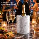Wine Cooler Bucket Marble Wine Chiller for Bottle & Champagne Bucket | 5.12x7.09 Inch, Long Lasting Cool, Suit for Most Bottles, Marble Utensil Holder, Wine Chiller Bucket, Ice Bucket for Party
