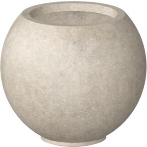Kante Accent Round Sphere Weathered Concrete Planter 19.3" Dia, Outdoor, 19.3"w x 16.5"h