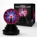 Brewish 3-inch Plasma Ball Lamp Touch Sensitive Novelty Nebula Sphere Globe Magical Orb Toy Gift for Kids, Men & Women for Birthday, Christmas, Party Celebrations (3 INCH) - USB & Battery Powered
