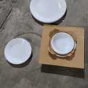 Corelle Premium Vitrelle Glass ,Livingware Dinnerware Set, Frost White , 16pcs 