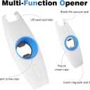 2 x NTOUSIUY 5-in-1 Multifunctional Bottle Openers, Easy to Open Beer & Soda Can Opener, Pull Tab & Jar Opener, and Water botter; For the Senior, Children, Women, Weak Hands, Drink Lovers(Purple)