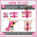 ANSUSIC Plantar Fasciitis Night Splint-Adjustable Planter Facetious Relief Brace,Plantar Fasciitis Straps Day Night(Pink-2PC)