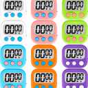 ZILLEEN Classroom Timers for Kids Classroom Magnetic Digital Kitchen Timers for Cooking Teachers Gym Game 12 pcs