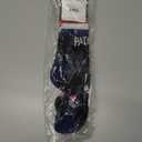 For Bare Feet Mens NFL New England Patriots Black Rave Crew Sock Large
