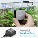 NICREW Nano Silent Aquarium Air Pump Black, Aquarium Aerator with Accessories for Up to 10 Gallon Fish Tank, Super Quiet, 0.3 L/min, 1.5 Watts