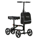 Economy Knee Scooter Steerable Knee Walker for Foot Injuries Compact Crutch Alternative with Dual Braking System (Black)
