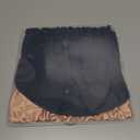 Satin Bonnet Double Layer Silk Bonnet for Sleeping Women Hair Care for Natural Curly (Black&Orange)