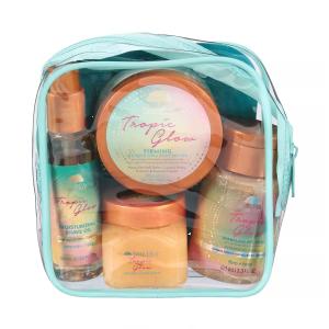 Tree Hut Mini Tropic Glow Everything Shower Gift Set, Mothers Day Gifts, Exfoliating Sugar Scrub, Foaming Gel Wash & Whipped Body Butter, Hydrating Self-Care Kit for Soft, Glowing Skin