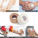 Hypoallergenic Micropore Tape 8 Rolls Surgical Tape for Sensitive Skin Latex-Free, Breathable & Pain Free Removal 1" x 10yd Wound Care, First Aid, Tubing Secure Medical Paper Tape (Beige)