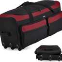 Travelers Club 36" Asgard 3-Wheel Rolling Duffel Bag (Red)