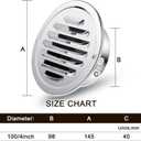 Zonon 36 Pcs Stainless Steel Soffit Vents 4 Inch Round Dryer Vent Cover with Mesh Screen for Home Outdoor Bathroom Wall Ceiling Outside Exterior Exhaust (Silver)