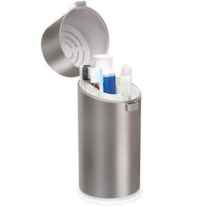 Conzon Toothbrush Holders for Bathrooms, Travel Toothbrush Organizer Toothbrush and Toothpaste Holders, 5 Slots Tooth Brushing Holder with Cover for Bathroom Countertop Organizer