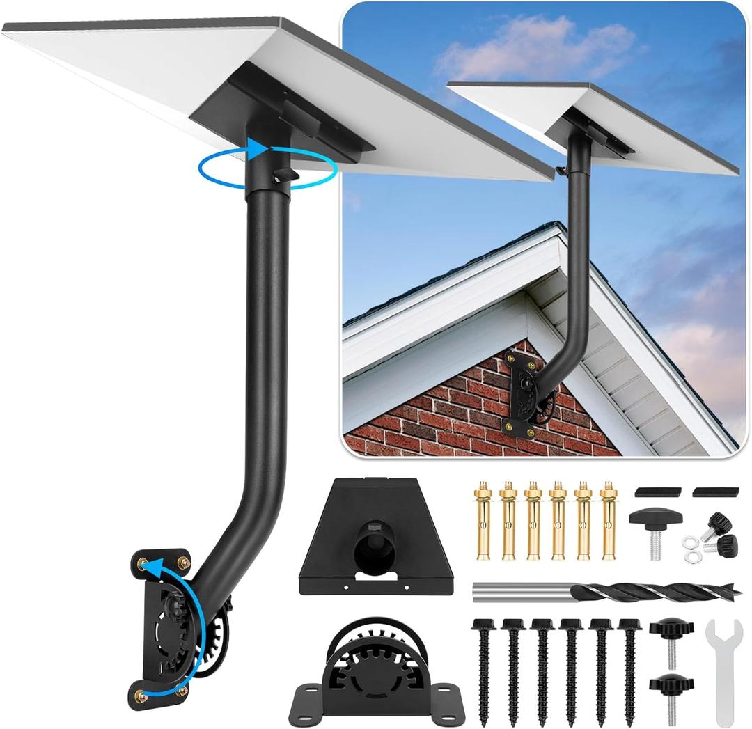 Starlink Gen 3 Mount Kits for Wall, 360 Adjustable Starlink Mount Gen 3, Starlink Mounting Kit with Long Pole/Pipe Adapter Bracket Accessories Compatible with Star Link Standard Dish V3